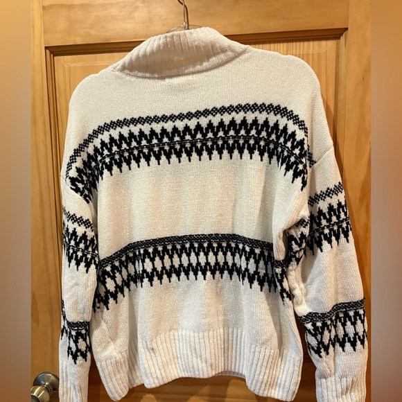 Christian Siriano New York Fair Isle Mock Neck Sweater women’s M - Picture 2 of 8